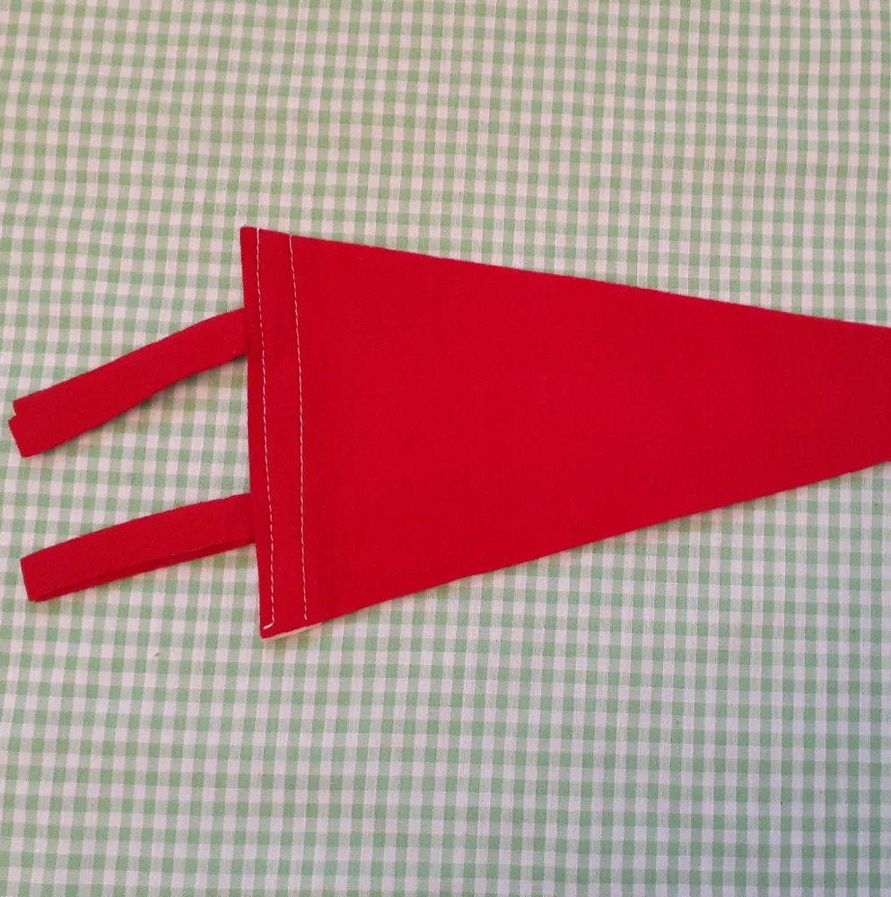 Vintage Red Felt Pennant First Ward Souvenir Wall Decor or Collectible